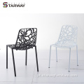 Cadeira de jantar de alumínio de alumínio ao ar livre e cadeira de jardim